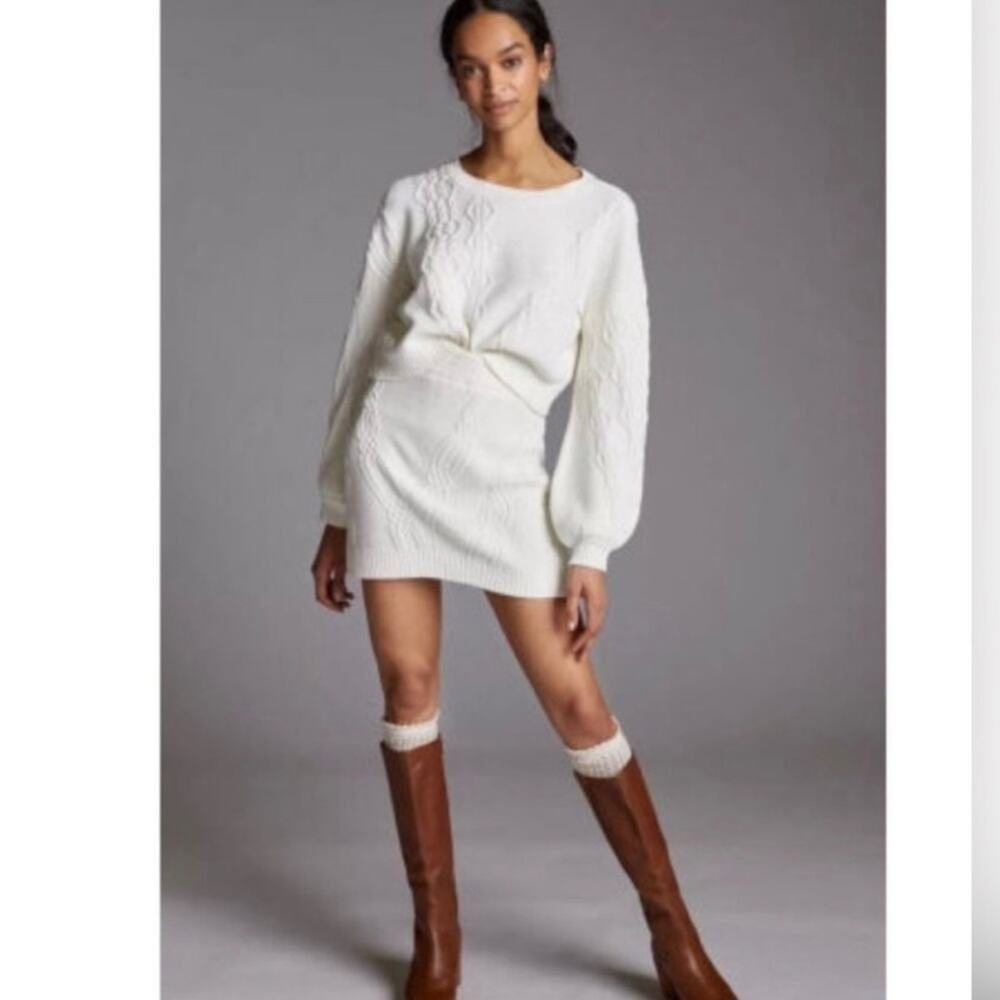 Anthropologie Maeve knit sweater skirt Sz L